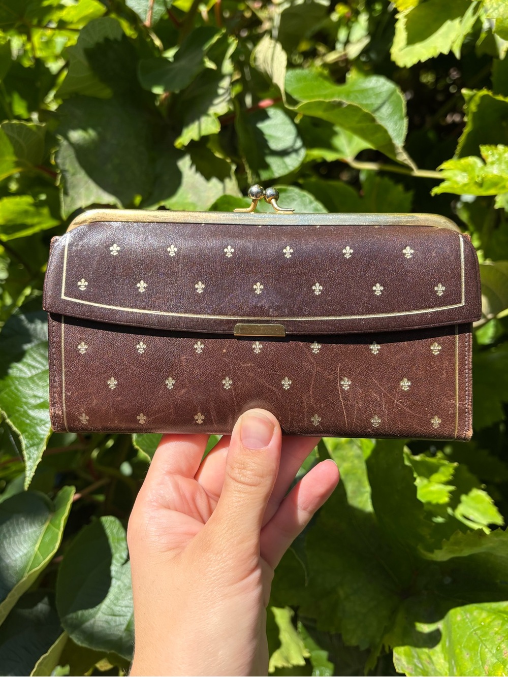 Vintage Genuine Italian Leather ROMA Classic Accent Brown Women’s Wallet